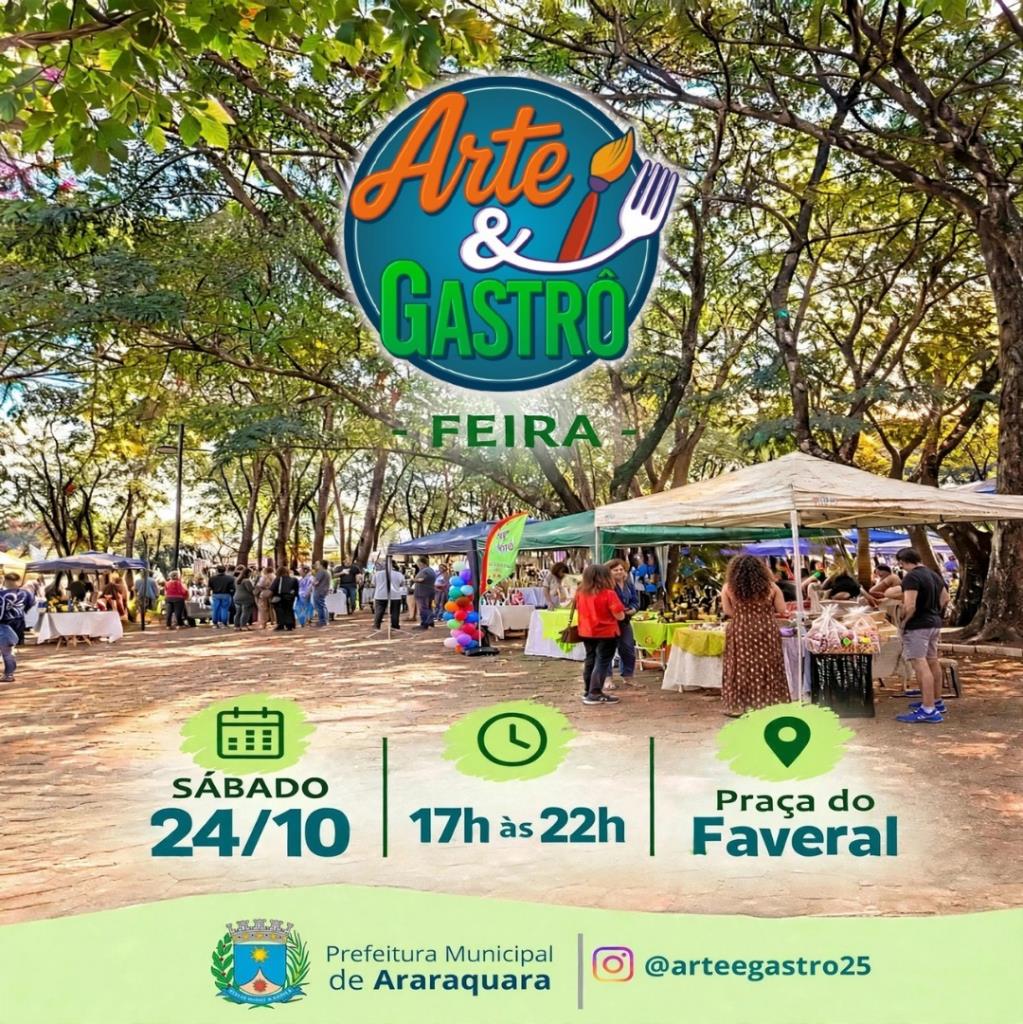 Feira Arte & Gastrô tem pop rock, artesanato e gastronomia neste sábado (24)