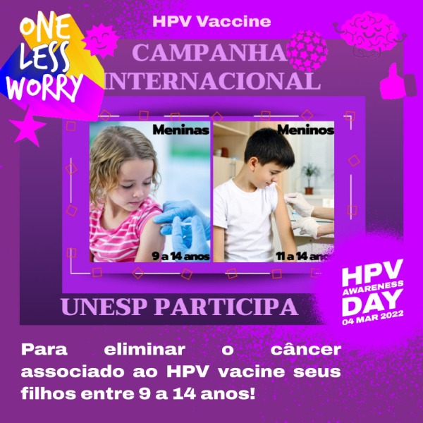 Faculdade de Ciências Farmacêuticas da UNESP de Araraquara participa da Campanha Internacional contra o HPV
