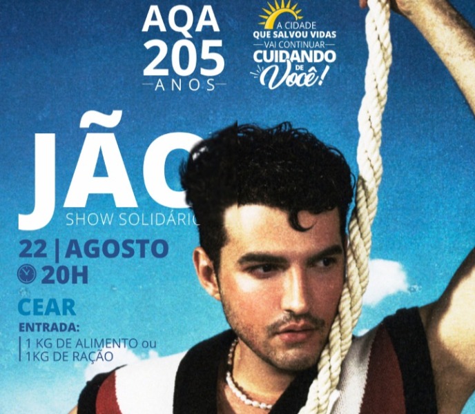 Jão se apresenta em Araraquara no show solidário de aniversário da cidade