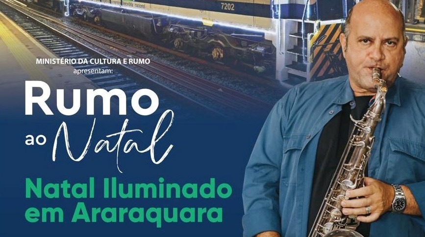 Araraquara recebe mais uma edição do ‘Rumo ao Natal’ com trem iluminado e show de Derico