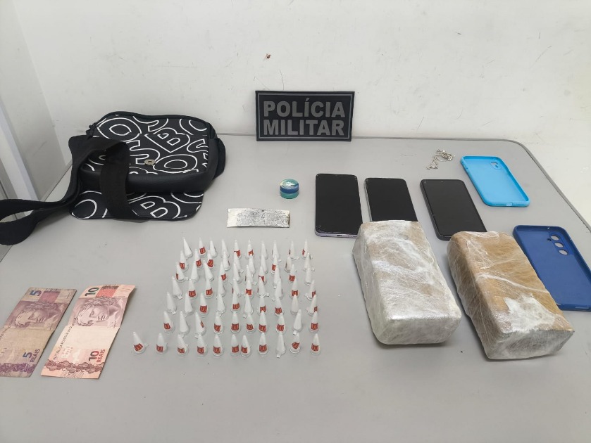Dupla é presa pela PM com cocaína, haxixe e maconha no Centro de Boa Esperança do Sul
