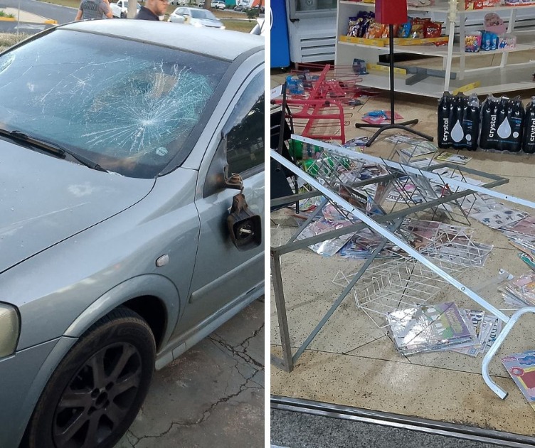 Mulher em surto psicótico causa danos em padaria de Matão