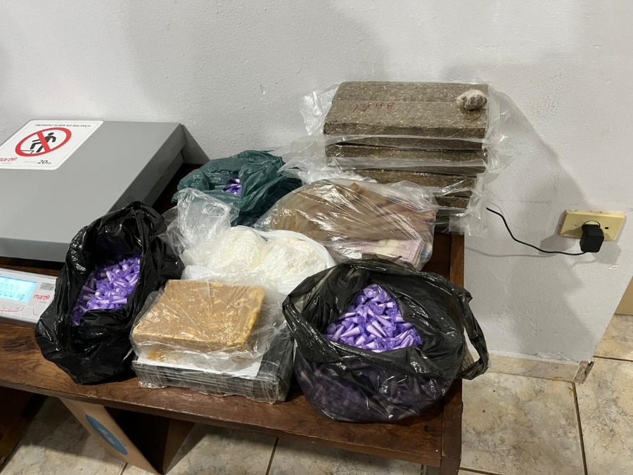 Operação da Polícia Civil de Américo termina com 8 presos e drogas, arma, dinheiro e macaco apreendidos