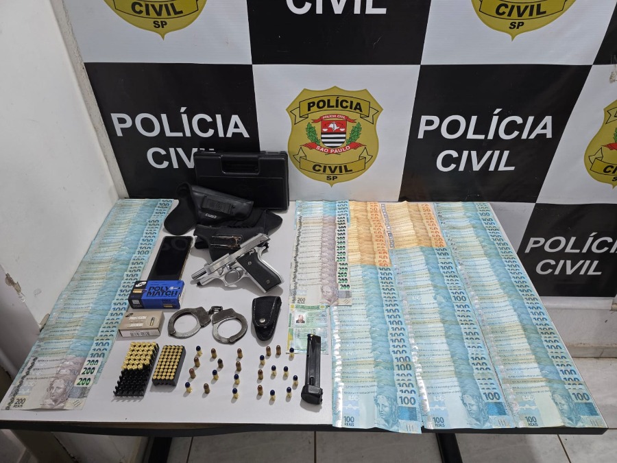 VÍDEO: Falso policial civil é preso pela DIG com arma, munições e R$ 21 mil no Jardim Indaiá