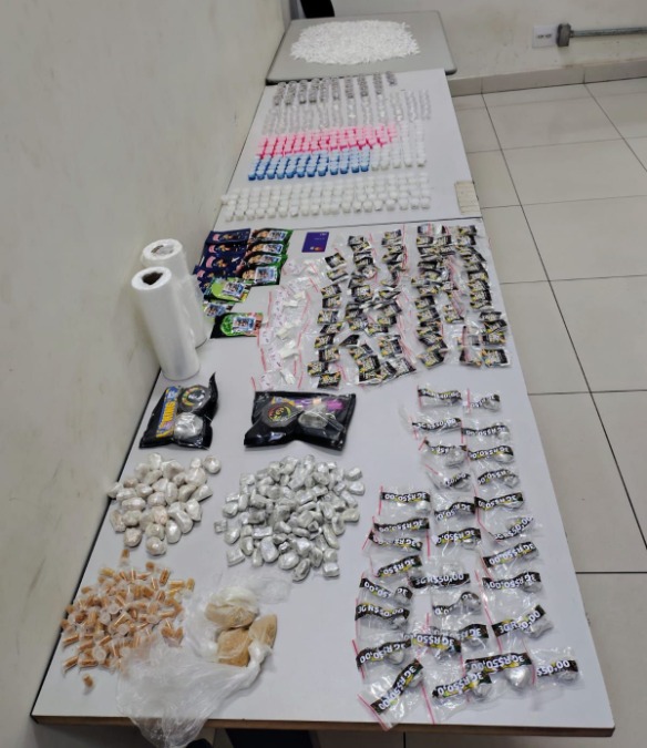 VÍDEO: Cão farejador do BAEP encontra grande quantidade de drogas em casa abandonada no Hortência