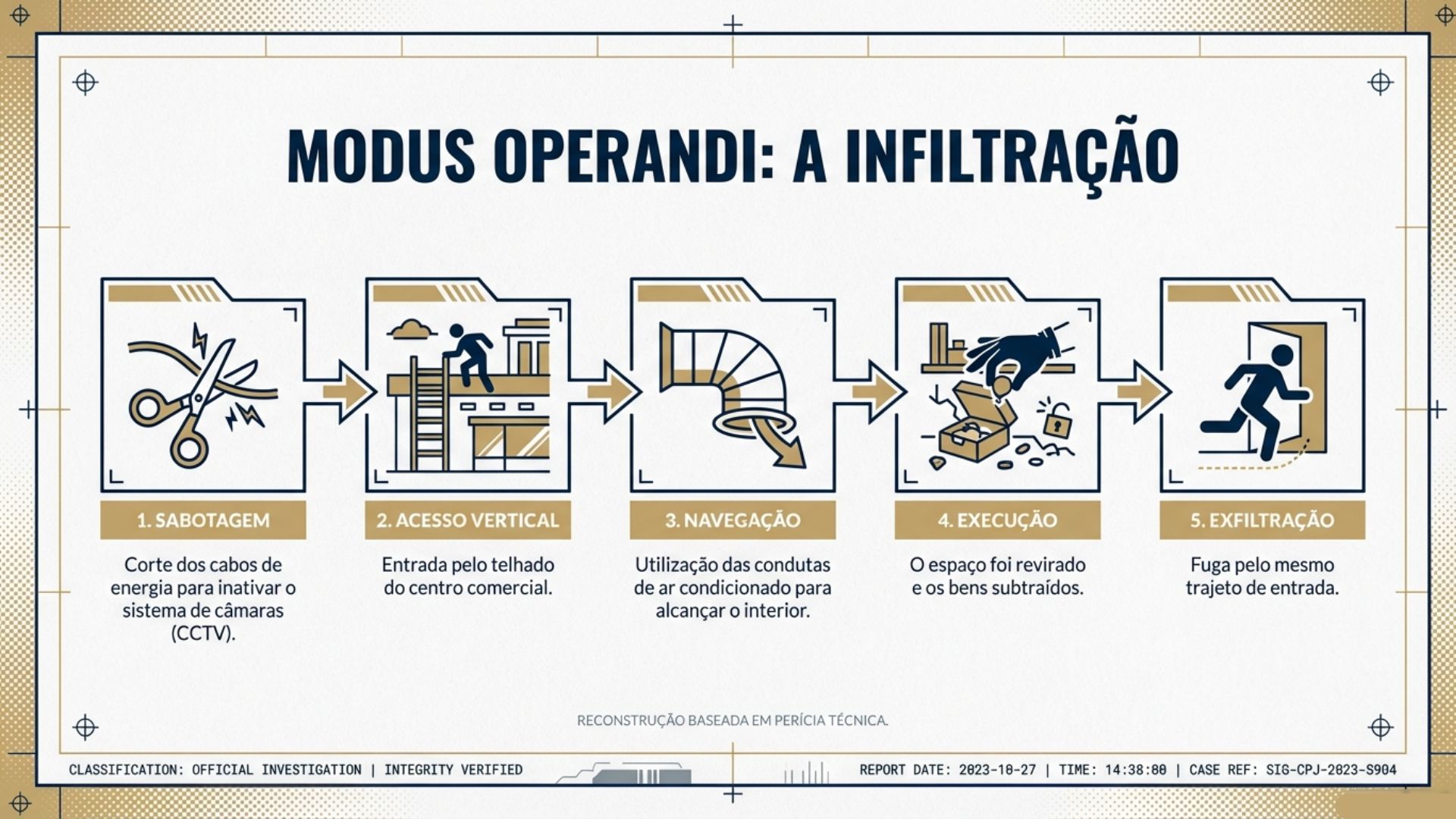 Infográfico mostra como agiram os bandidos