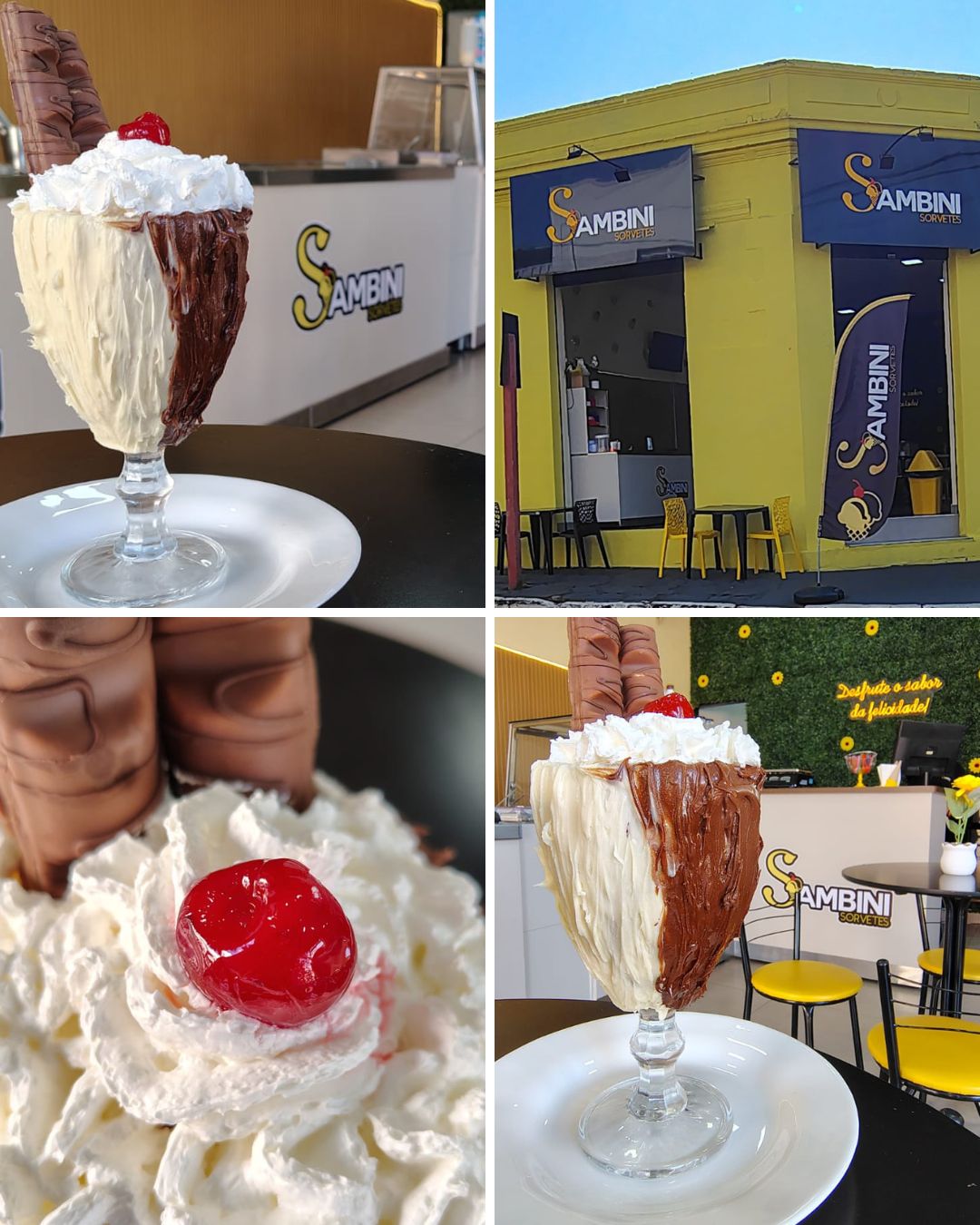 Taças de gelato artesanal da marca que acaba de ampliar sua operação em Araraquara com mais de 42 sabores autorais