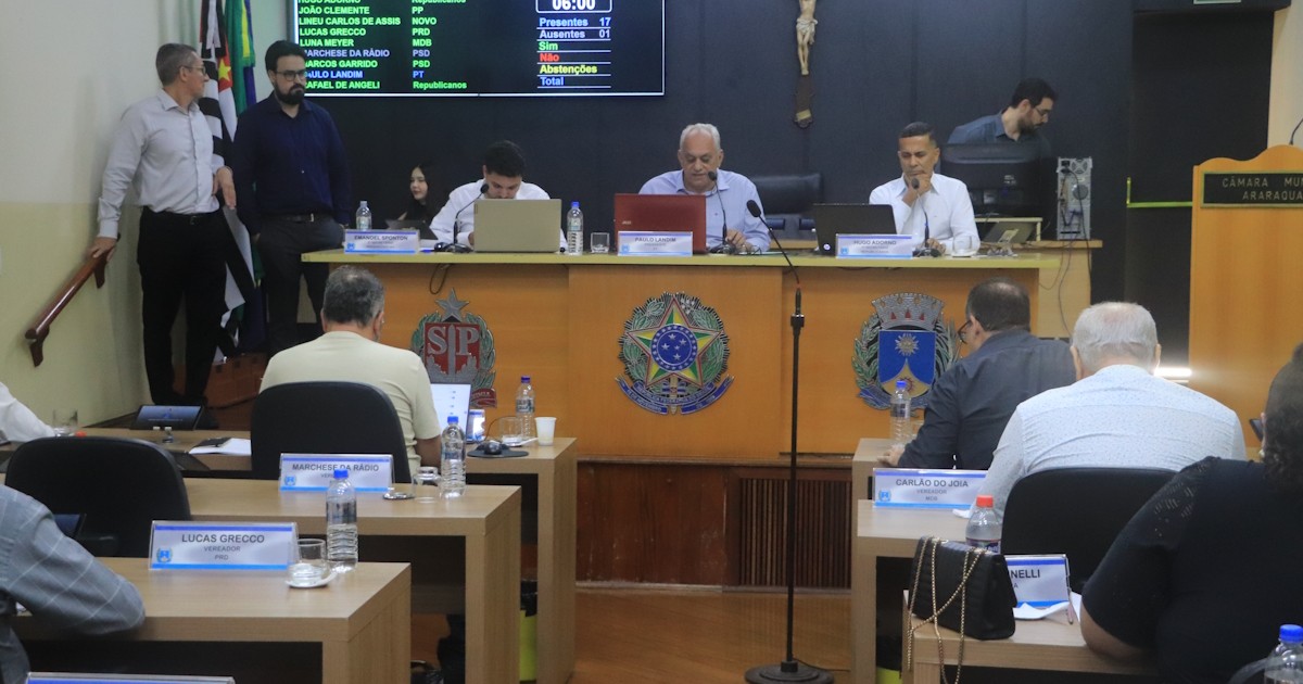 11 projetos foram aprovados em sessão realizada na Câmara de Araraquara