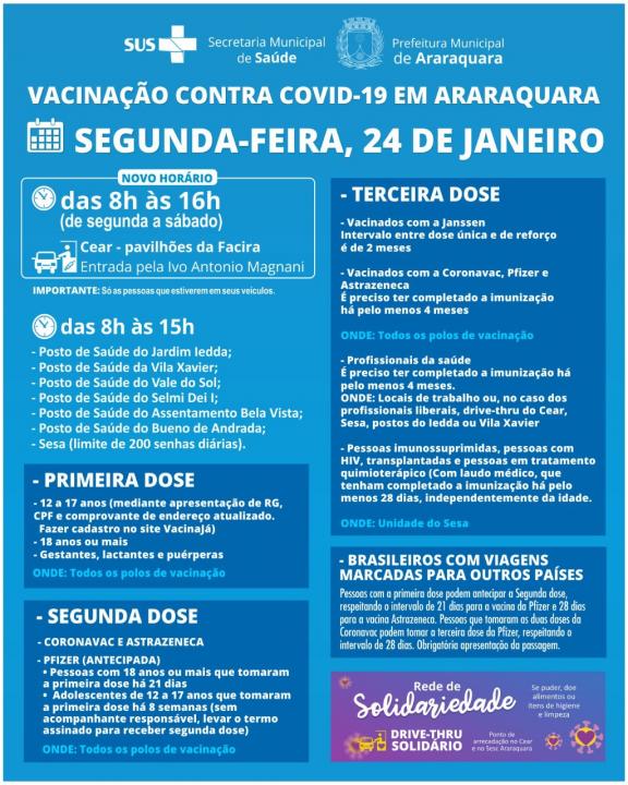 Foto 1 de 3 — Em busca da terceira dose? Saiba onde se imunizar
