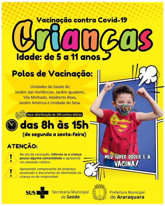 Foto 2 de 2 — Veja quem pode e onde se imunizar contra Covid e Gripe em Araraquara