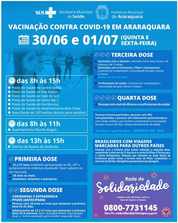 Foto 1 de 1 — Covid e Gripe: Saiba quem pode e onde de imunizar em Araraquara