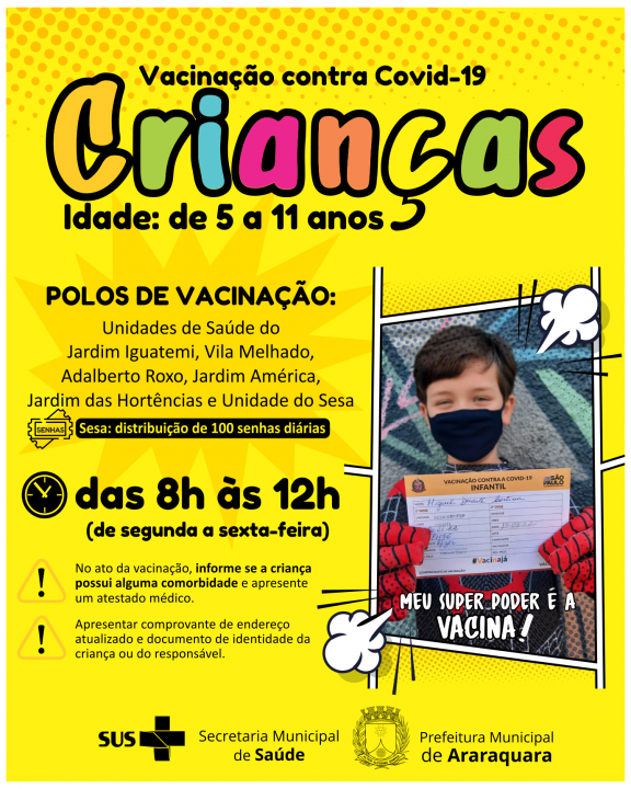 Foto 2 de 2 — Vacinação contra Covid é retomada em Araraquara; veja o coronograma da semana