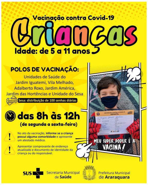 Foto 2 de 2 — Veja quem pode e onde se imunizar contra a Covid-19 e a Gripe em Araraquara
