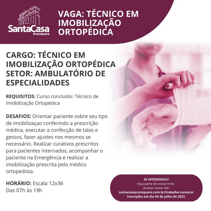 Foto 2 de 3 — Processo Seletivo: veja as oportunidades de emprego na Santa Casa de Araraquara
