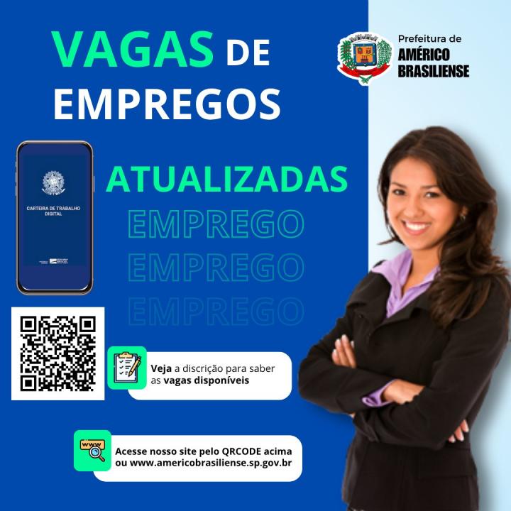 Foto 1 de 1 — Américo tem 60 vagas para ajudante e mais oportunidades abertas