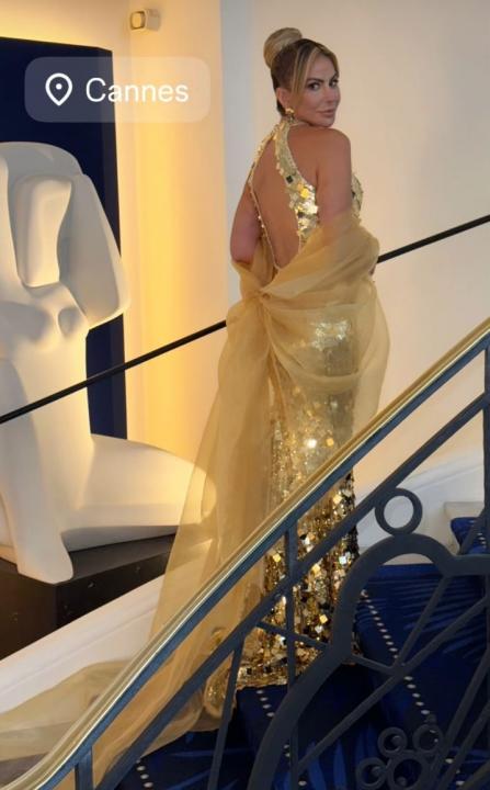 Foto 3 de 3 — Estilista Carina Gripa assina vestidos no tapete vermelho de Cannes; ‘um marco’