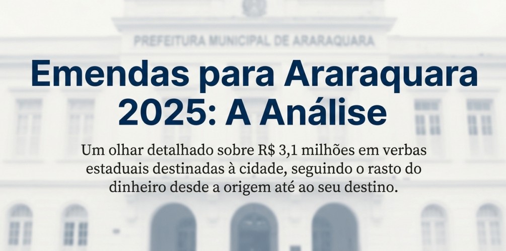 Foto 1 de 8 — Checamos: quem são os deputados e deputadas que enviam emendas para Araraquara?
