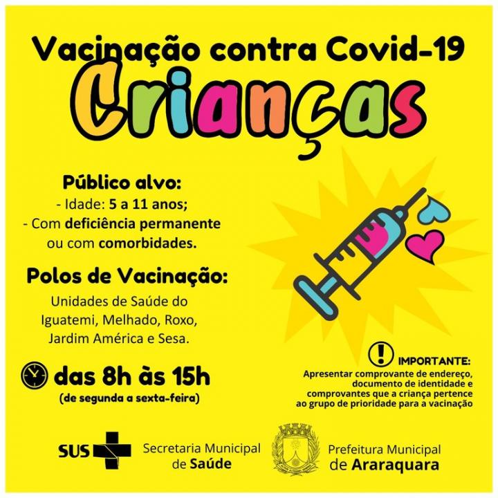Foto 2 de 3 — Saiba onde se imunizar contra a Covid-19 nesta quarta-feira (19) em Araraquara