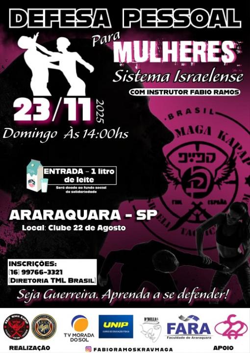 Foto 1 de 1 — Vagas limitadas: veja como participar do curso gratuito de defesa pessoal para mulheres em Araraquara